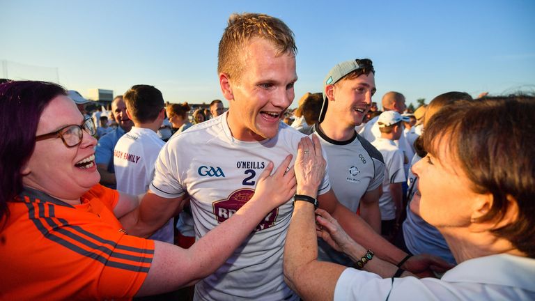 Kelly celebrates after the famous 2018 win over Mayo