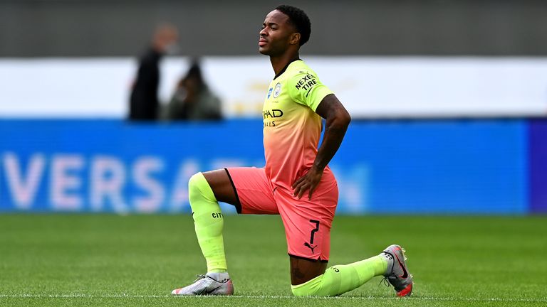 Raheem Sterling and his England team-mates will continue to take a knee after doing so in the Premier League