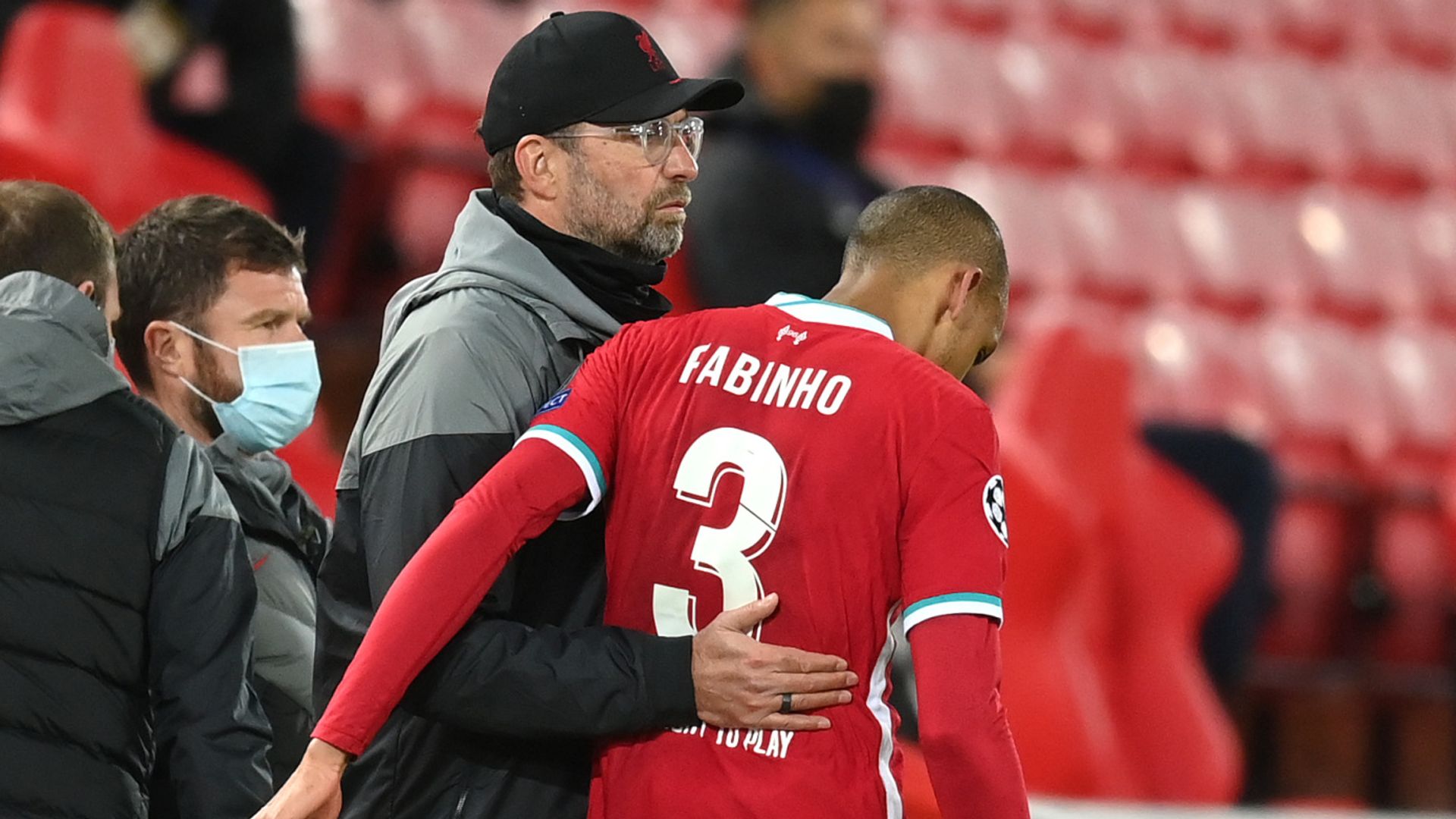 Fabinho off as Liverpool suffer another injury blow