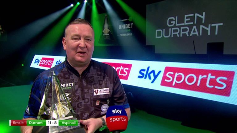 Glen Durrant described winning the Premier League as the biggest title of his career