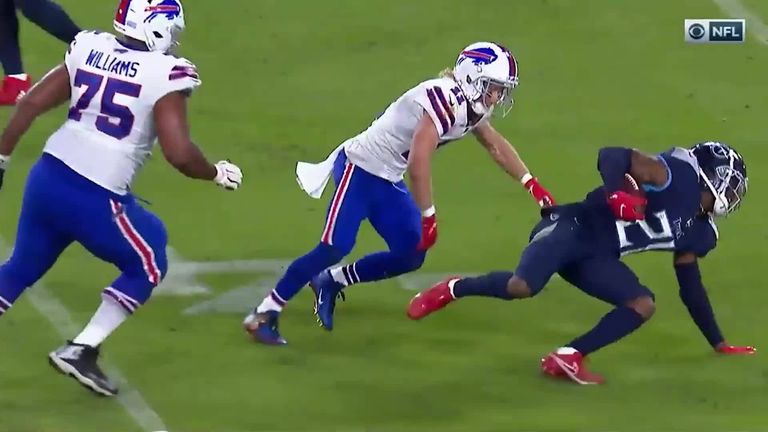 Malcolm Butler picked Josh Allen twice, running from his own 20 to inside the Bills' 15-yard line in an incredible effort