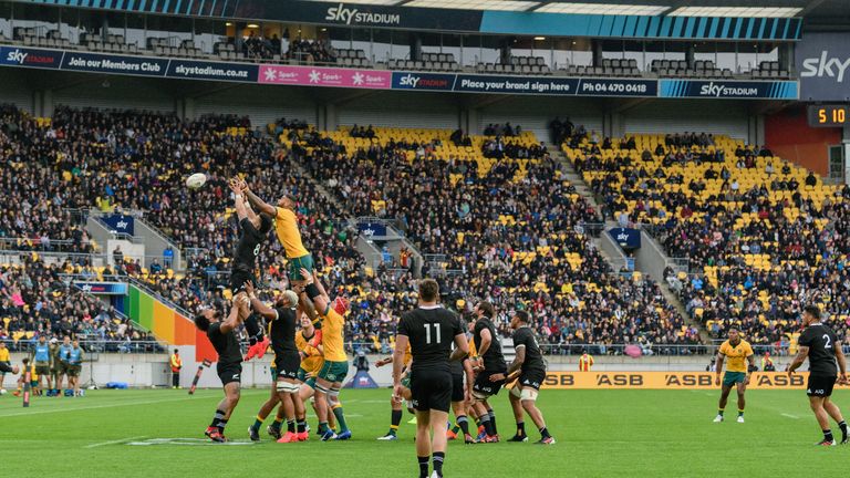A large crowd was also in attendance as the sides drew 16-16 in the first Bledisloe Cup game in Wellington