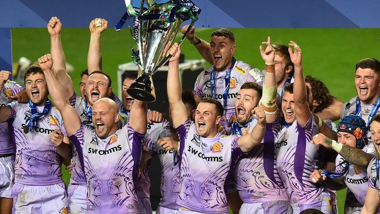 FanPlastic Exeter Chiefs Rugby European Cup Winners 2020 Commemorative Jersey Themed Desktop Clock CHAMPIONS OF EUROPE HISTORY !!!