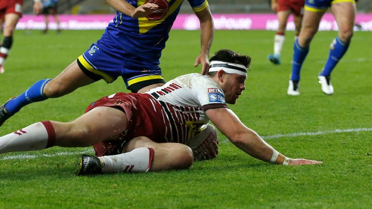 Joe Greenwood got over for a try against the run of play for Wigan in the first half