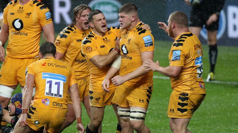 Jack Willis won a breakdown turnover on his own try-line in the second half, swinging the momentum Wasps' way for a bit
