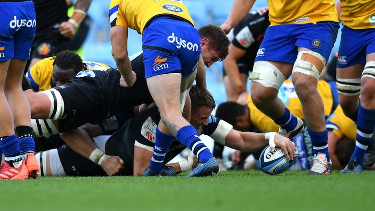 Second row Jonny Hill scored two tries for the Chiefs on the day, including their first of the match 