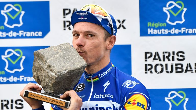 Belgium's Philippe Gilbert won the Paris-Roubaix one-day race in 2019 but will not be able to defend his title this year