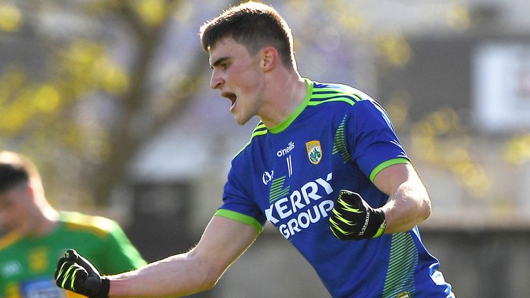 Seán O'Shea celebrates his first-half goal