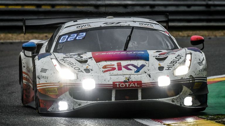 Sky Tempesta Racing battled the elements to finish second in class at 24 Hours of Spa