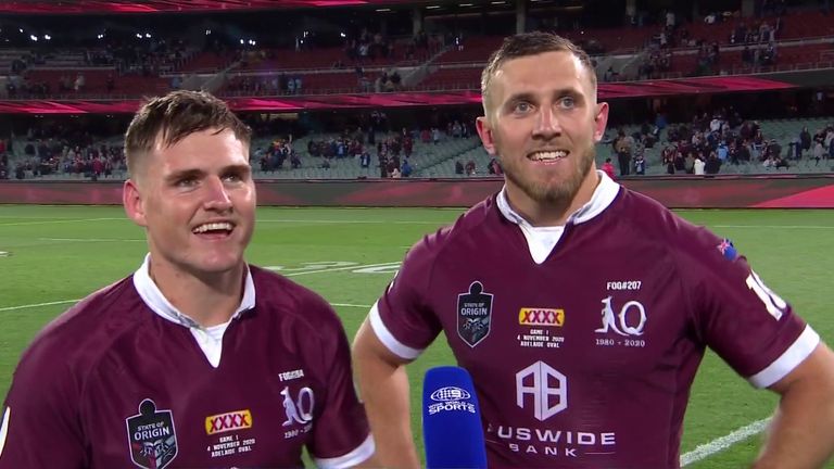 Queensland's AJ Brimson and Kurt Capewell felt it was a 'dream come true' to win on debut against New South Wales in the State of Origin game