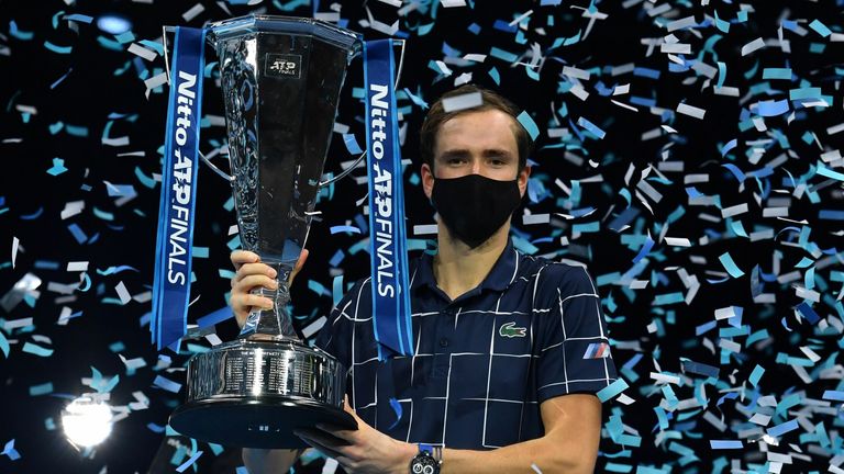 Daniil Medvedev defeated Dominic Thiem to win the ATP Finals title in London