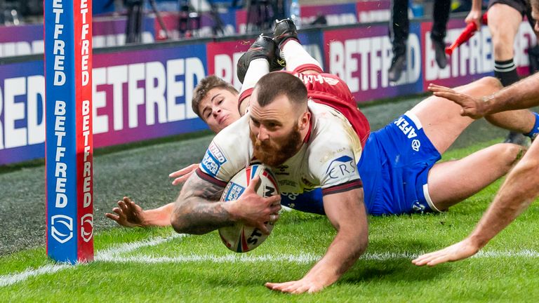 Jake Bibby's try put Wigan ahead with just under 15 minutes to go