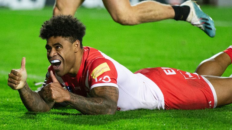 Kevin Naiqama scored a hat-trick as St Helens cruised past Catalans into the Grand Final