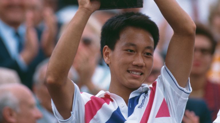 Chang beat Stefan Edberg in the final to win the men's singles title at Roland Garros at the age of 17
