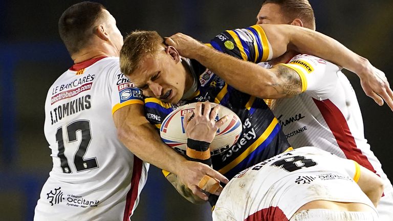 Mikolaj Oledzki was one of two Leeds forwards forced off in the first half