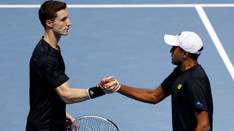 Rajeev Ram (right) and Joe Salisbury have qualified for the semi-finals of the doubles