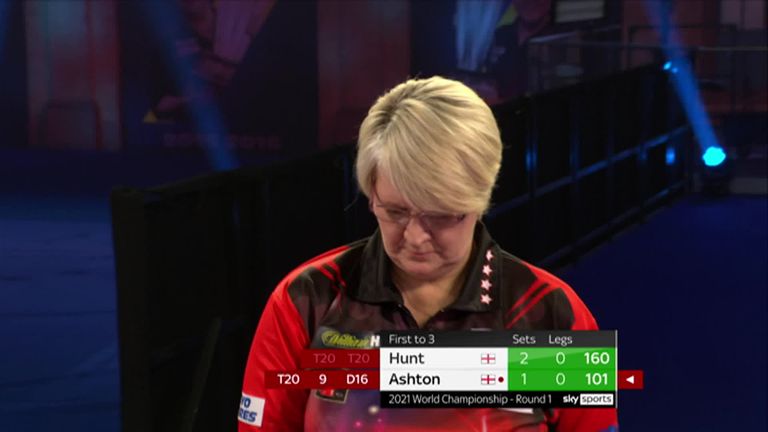 Ashton took out a brilliant 101 checkout during her first-round defeat to Adam Hunt at the 2020 Worlds