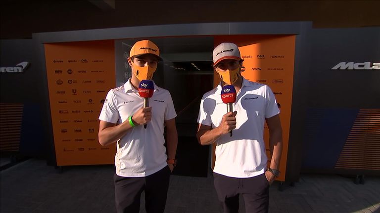 MUST WATH: Carlos Sainz and Lando Norris have a go at presenting live on Sky Sports F1 as their McLaren partnership comes to an end.