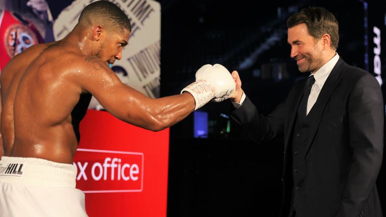 Promoter Eddie Hearn promised to host a Joshua vs. Fury fight 