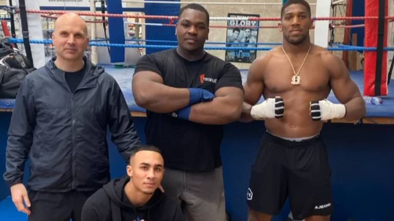 Joby Clayton, Hosea Stewart, Anthony Joshua and Ben Whittaker