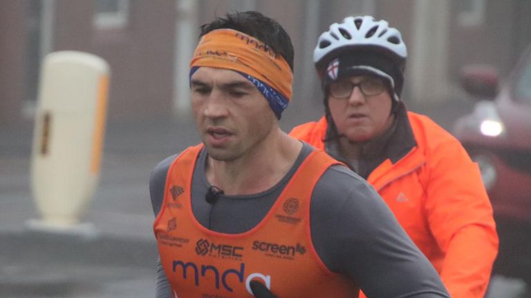 Kevin Sinfield has run seven marathons in seven days in support of Rob Burrow and the MND Association