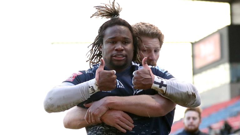 Marland Yarde scored two tries for Sale to keep them in the contest right to the end