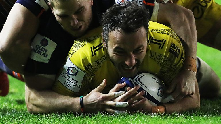 Jeremy Sinzelle scored one of La Rochelle's two tries as they won at Edinburgh 