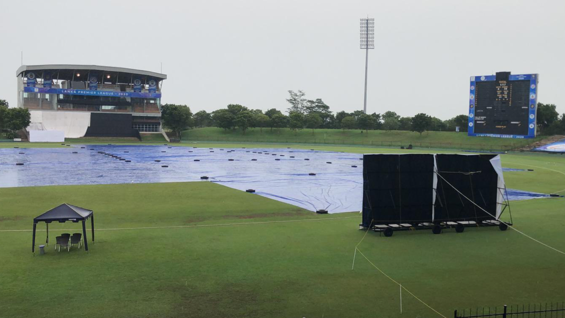 England's warm-up match washed out