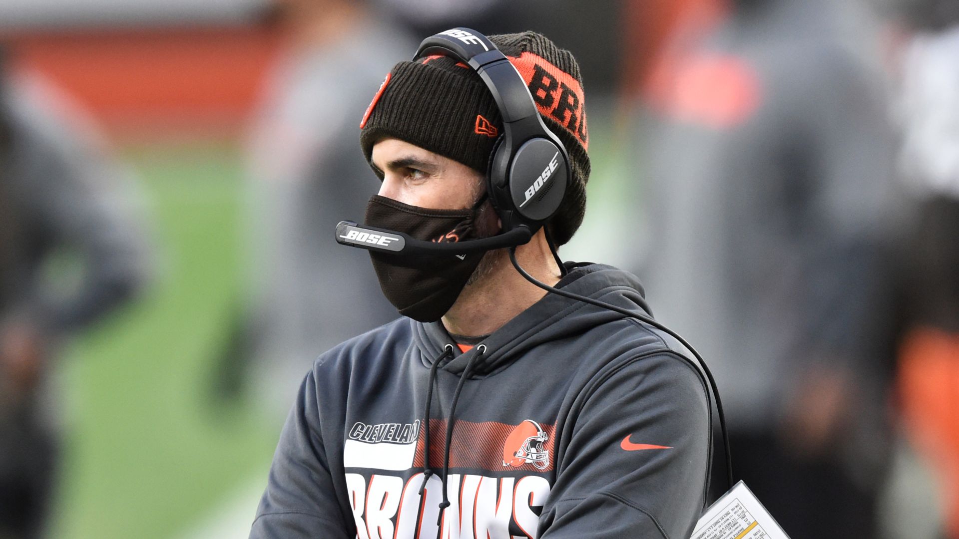 Browns coach Stefanski tests positive, misses playoff game