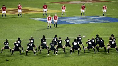 The Lions face the Haka ahead of the first Test against New Zealand in 2005