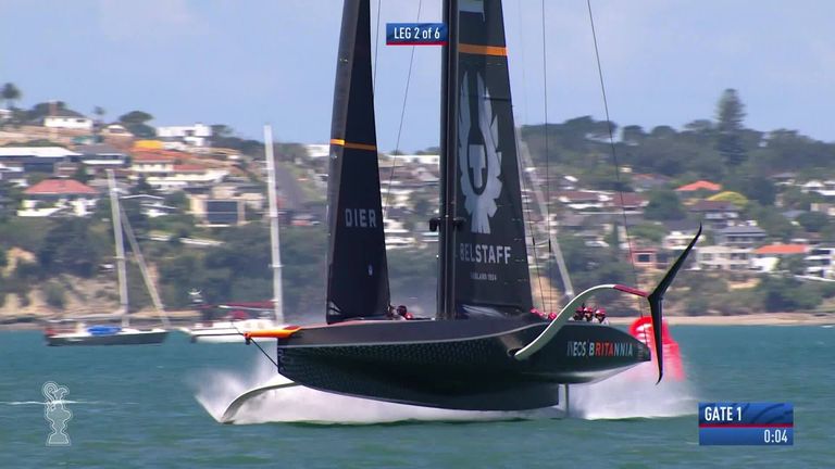 INEOS TEAM UK started their day well by beating New York Yacht Club American Magic in race one