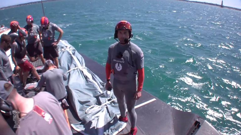 Sir Ben Ainslie dedicated their win over NYYC American Magic to all the team who have been working exceptionally hard to keep on developing BRITANNIA