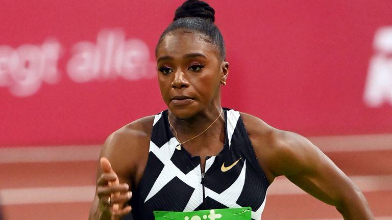 Dina Asher-Smith was making her first international appearance since she claimed the 200m world title in October 2019