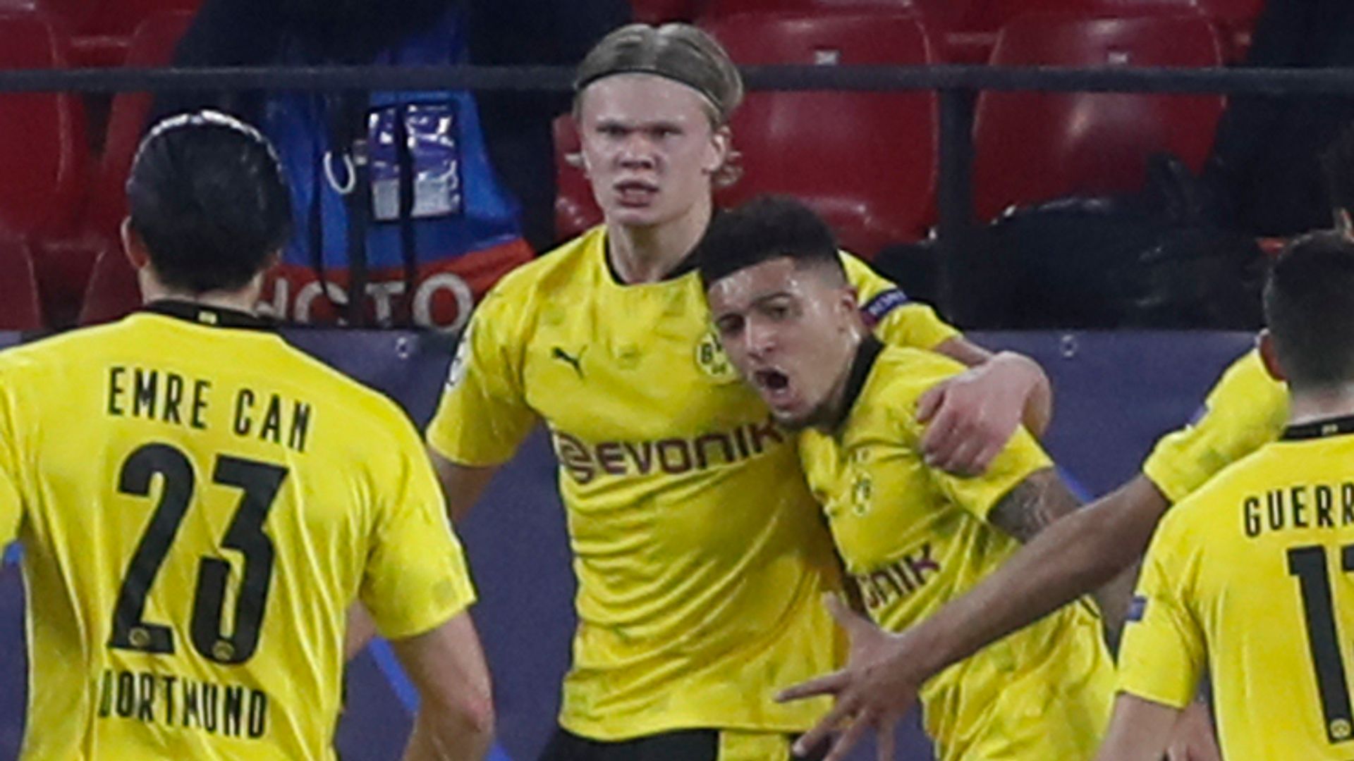 Haaland double puts Dortmund in charge