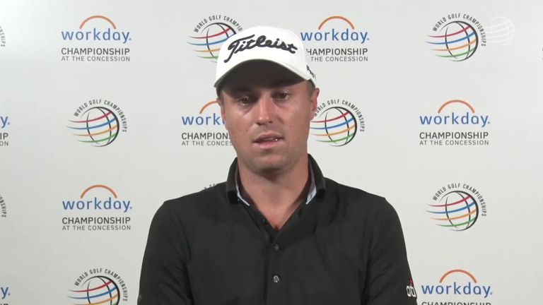 World No 3 Justin Thomas says he is 'sick to his stomach' after hearing the news of Tiger Woods' car accident
