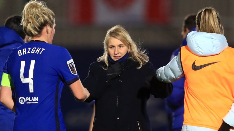 Chelsea boss Emma Hayes insists women's football is not a step down from the men's game, following reports of an approach from AFC Wimbledon