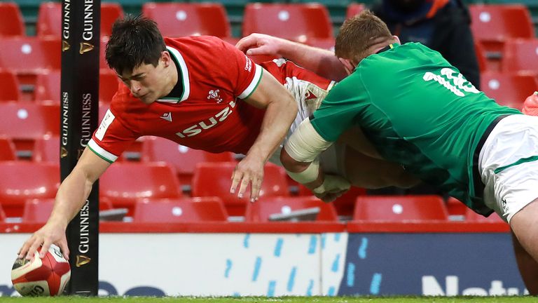Louis Rees-Zammit's finish in the corner for Wales' second try was fantastic