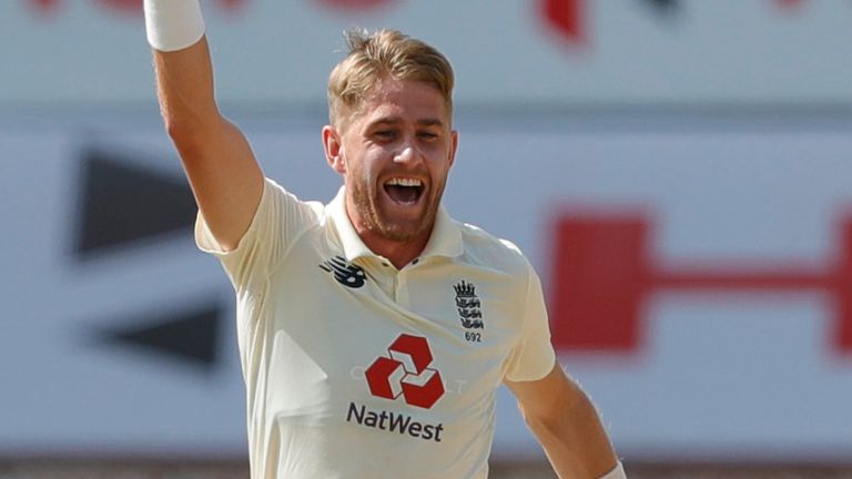 Olly Stone picked up two wickets in an over in the morning when India was eliminated by 329 in their first innings (Credit Pic - BCCI)