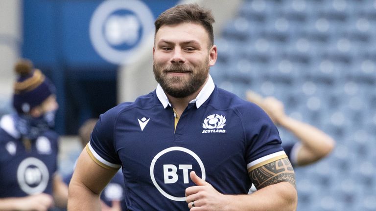 Loosehead prop Rory Sutherland is a key man in the Scotland forward pack 
