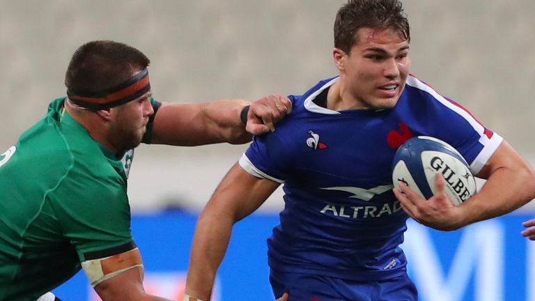 Antoine Dupont scored a try in France's Six Nations win over Ireland last October