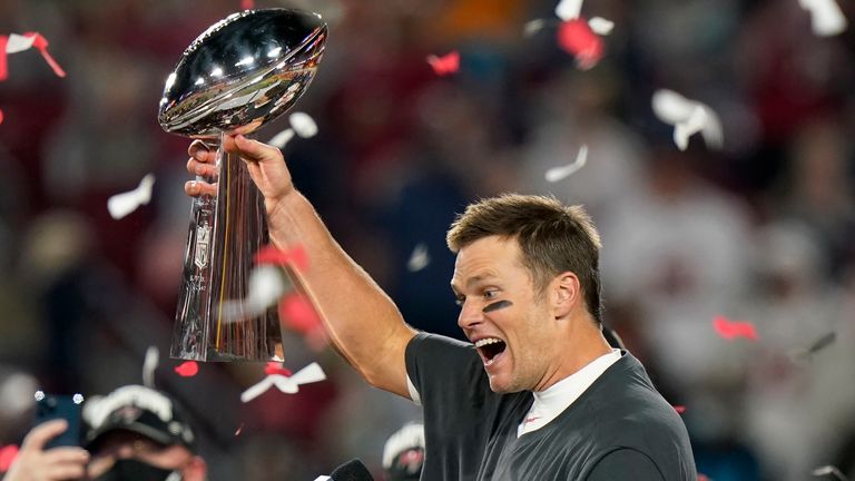 Tom Brady has won a record seven Super Bowls, six coming with the New England Patriots and his seventh two years ago with the Tampa Bay Buccaneers