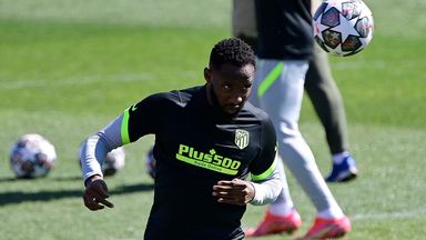 Image of Moussa Dembele in training with Atletico Madrid earlier this month