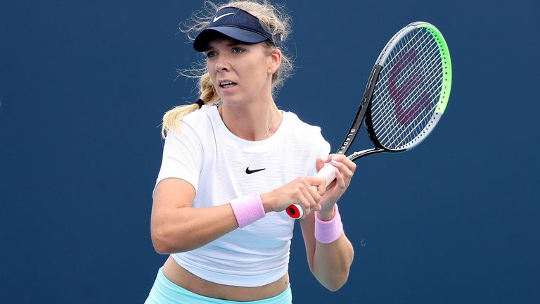Katie Boulter produced a composed display to book her place in the second round of the WTA tournament in Miami
