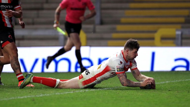 Percival went over for St Helens' third try on his return to action