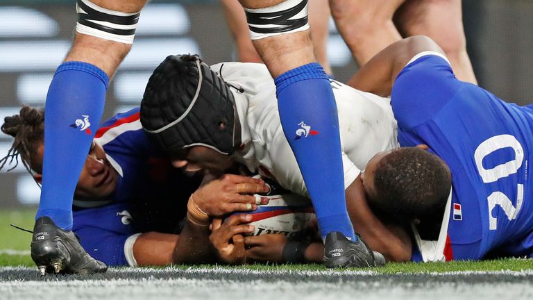 Maro Itoje's 77th-minute try, awarded on review by TMO Joy Neville, broke France hearts at Twickenham 