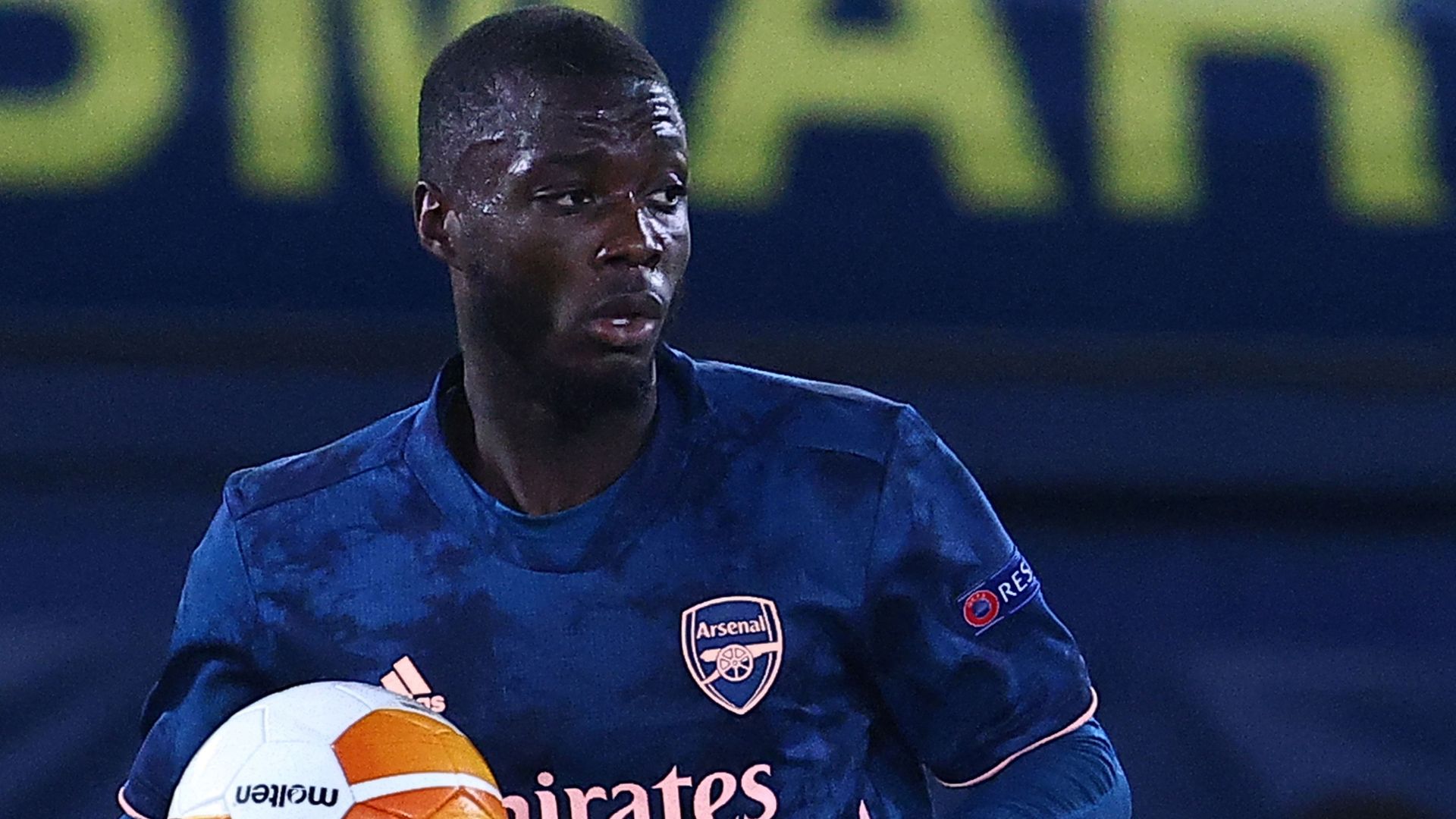 Pepe provides Europa lifeline for 10-man Arsenal