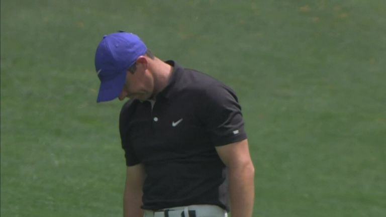 Rory McIlroy found the water twice at Amen Corner, damaging his hopes of completing the career grand slam at this year's Masters.