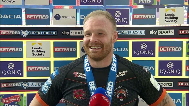 Castleford's Oliver Holmes was pleased with the resilience shown after being named man of the match in their narrow triumph over Leeds.