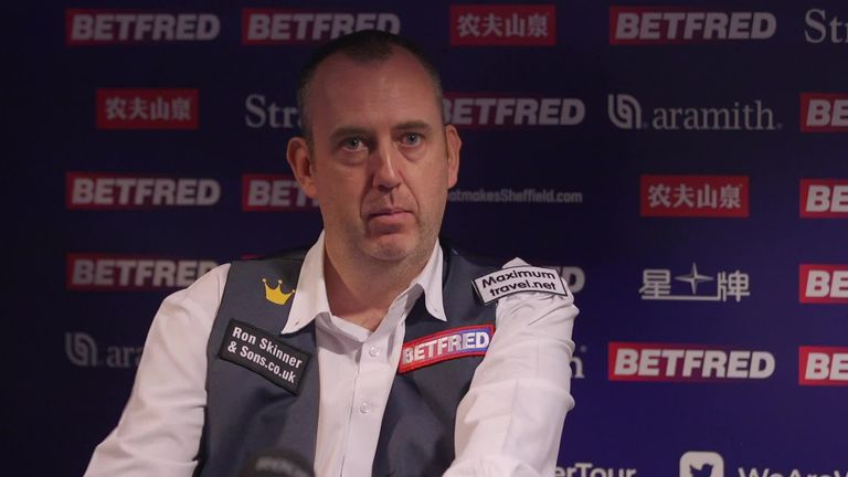 Mark Williams discusses his break-off exploits and says he is still enjoying his snooker despite a heavy defeat