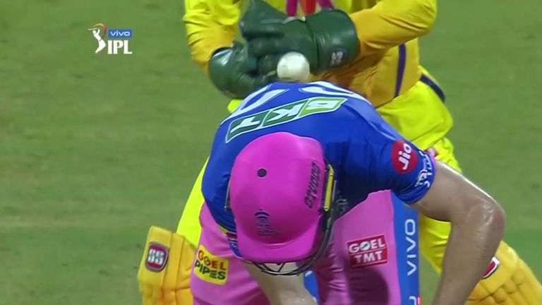 Jos Buttler fell one run shy of an IPL fifty for Rajasthan Royals against Chennai Super Kings after being bowled by a peach of a delivery from Ravindra Jadeja